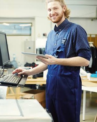 Independent business professional at work