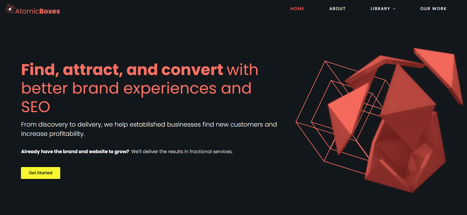 Atomic Boxes website screenshot