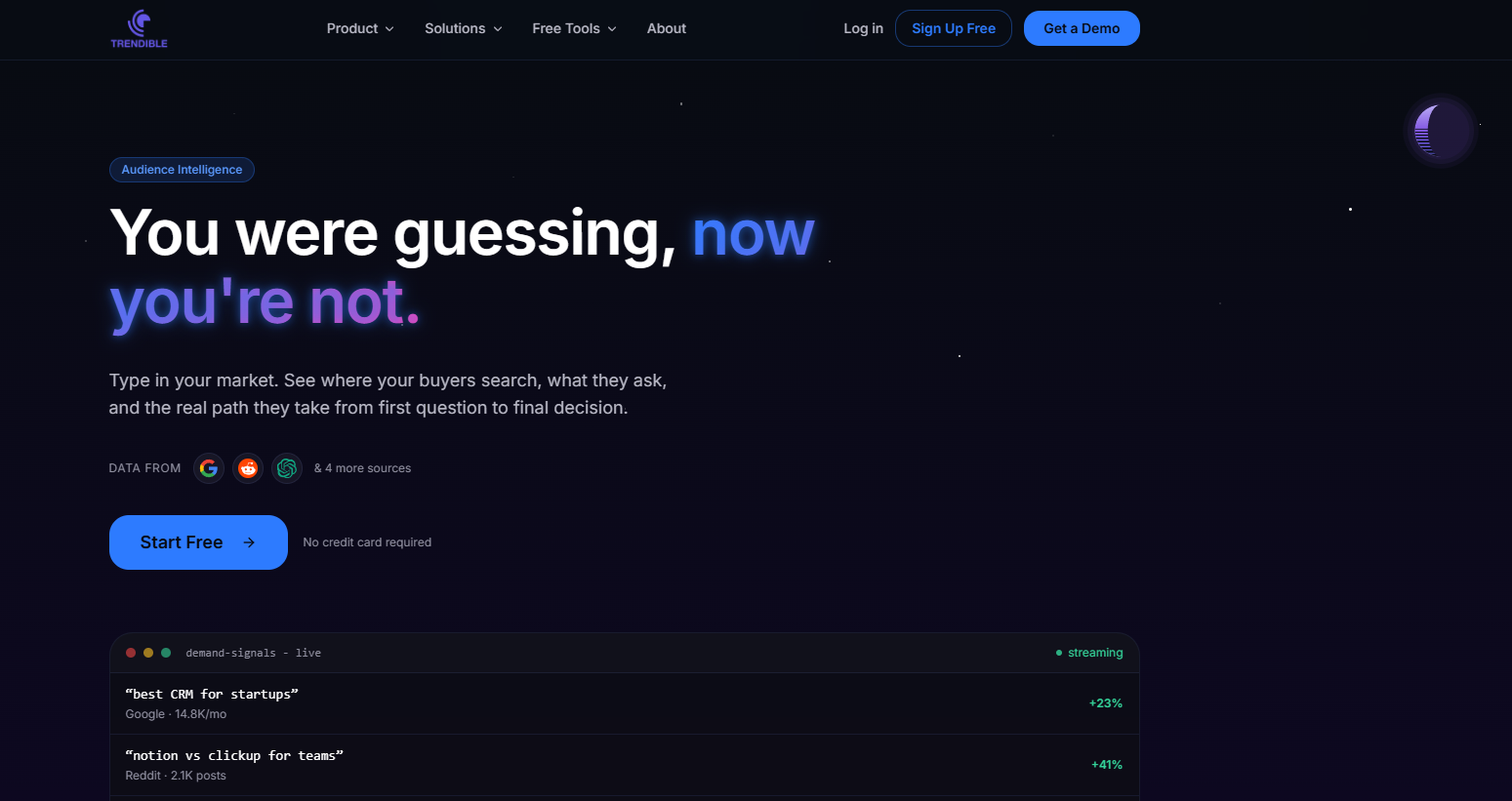 Trendible website screenshot